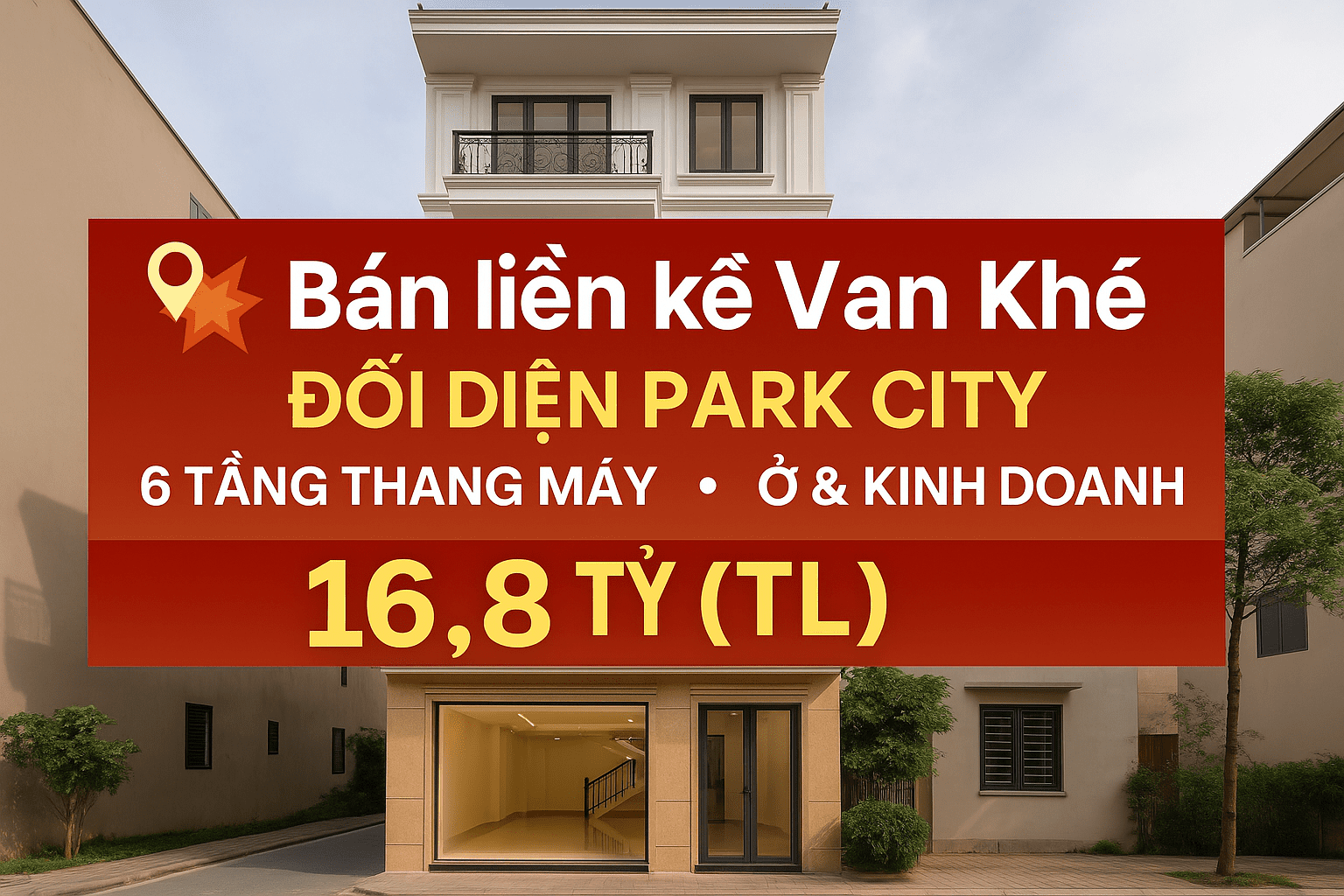 LIỀN KỀ VĂN KHÊ, ĐỐI DIỆN PARK CITY