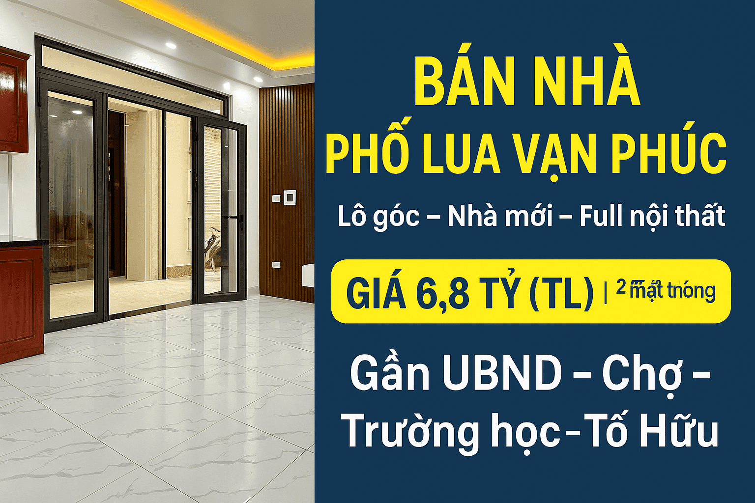 BÁN NHÀ PHỐ LỤA VẠN PHÚC HA ĐÔNG
